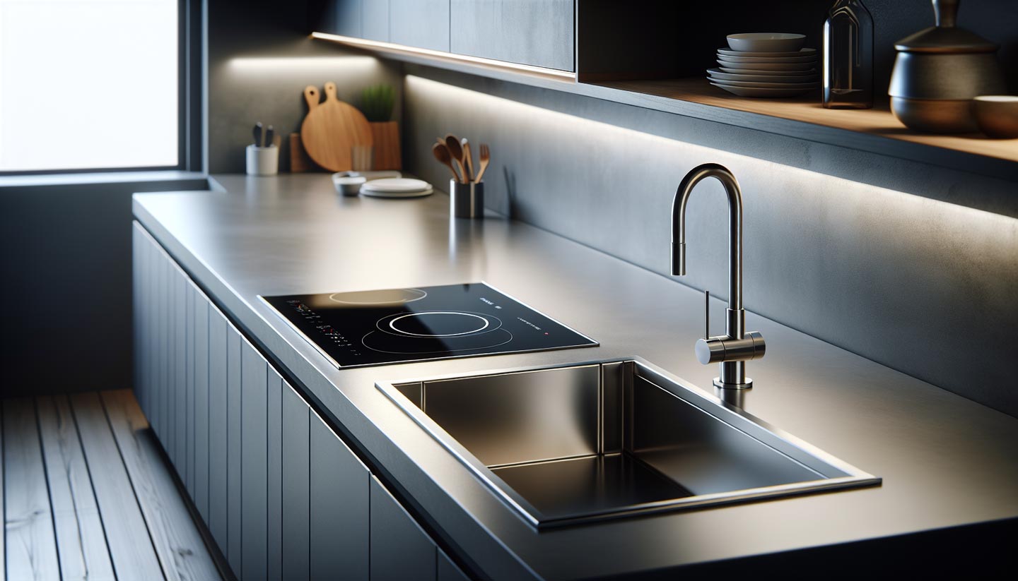 odległość płyty indukcyjnej od zlewu